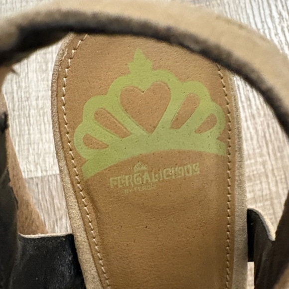 Fergalicious Tan Lace-Up Wedge Sandals - Picture 3 of 4